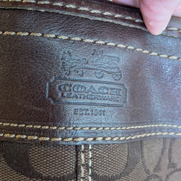 COACH canvas/leather shoulder/crossbody purse - Picture 11 of 11